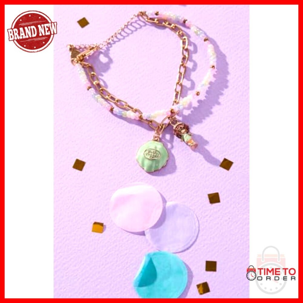 Double Strand Charm Bracelet Adjustable Fit Enamel Resin Charms Nostalgic Style - Picture 6 of 7